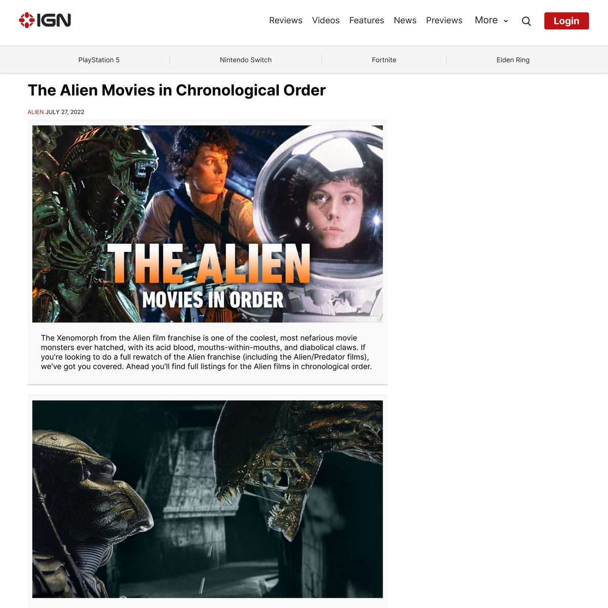 The Alien Movies in Chronological Order — Are.na