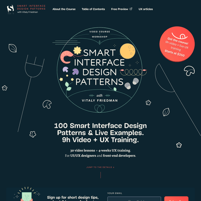 Smart Interface Design Patterns (9h video + live UX training) — 100 Smart Interface Design Patterns & Live Examples. 9h Vide...