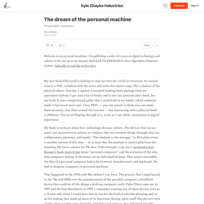 The dream of the personal machine