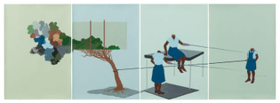  Trapped, Q.C. Yaba, Lagos (from Filtered Memories 1990-1992 series), 1991, Executed in 2009-2010 – Otobong Nkanga