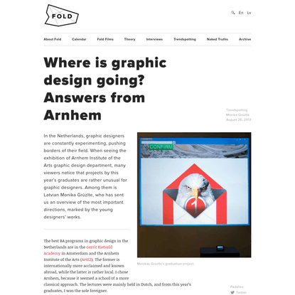 Where is graphic design going? Answers from Arnhem ← FOLD