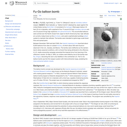 Fu-Go balloon bomb - Wikipedia