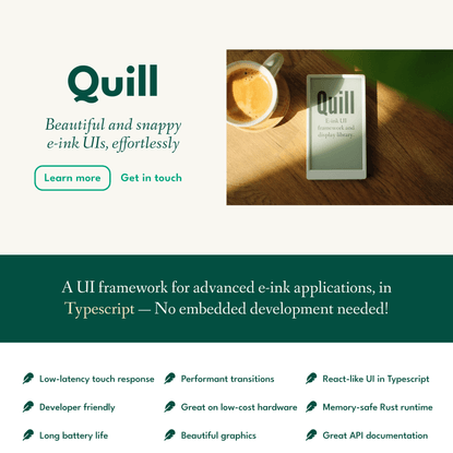 Quill: the E-Ink UI framework