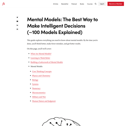 Mental Models: The Best Way to Make Intelligent Decisions (~100 Models Explained)