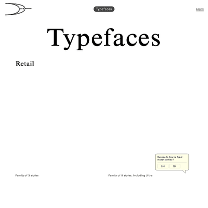 Source Type: Typefaces