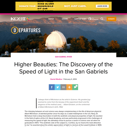 Higher Beauties: The Discovery of the Speed of Light in the San Gabriels