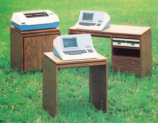 computer on grass