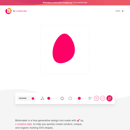 Blobmaker - Make organic SVG shapes for your next design