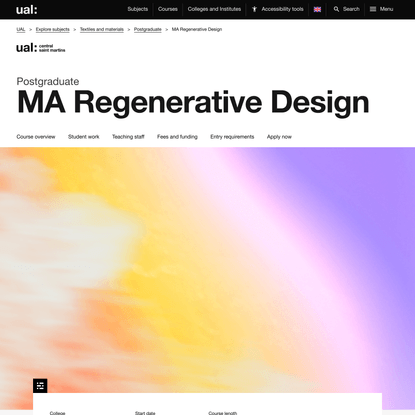 MA Regenerative Design