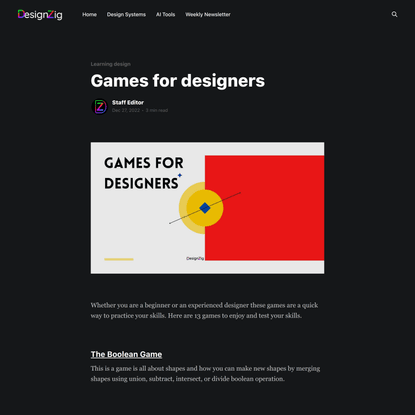 Games for designers