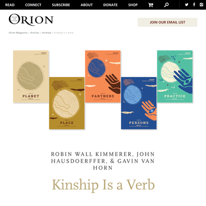 Orion Magazine - Kinship Is a Verb