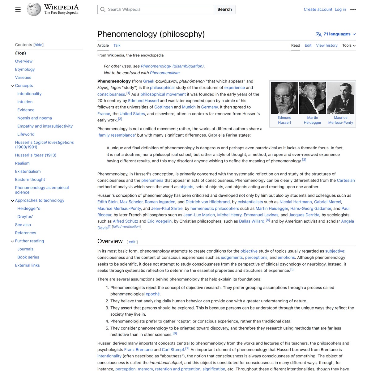 Phenomenology (philosophy) - Wikipedia — Are.na