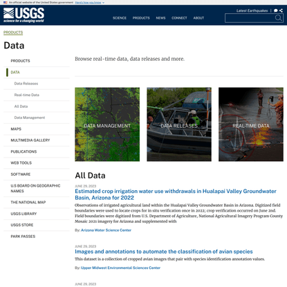 Data | U.S. Geological Survey