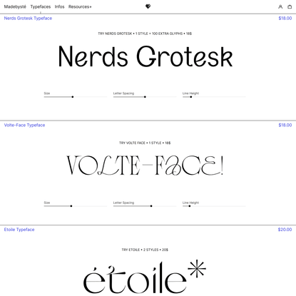 All Typefaces