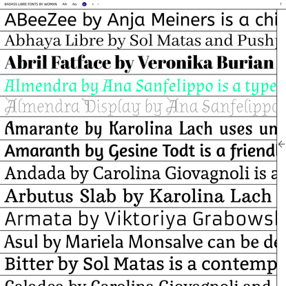 ♀ LIBRE FONTS BY WOMXN