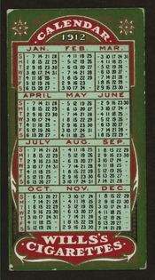Calendar [for] 1912.