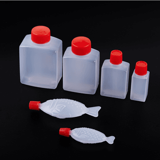 mini soya sauce bottles, fish-shaped