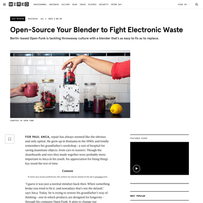 Open-Source Your Blender to Fight Electronic Waste