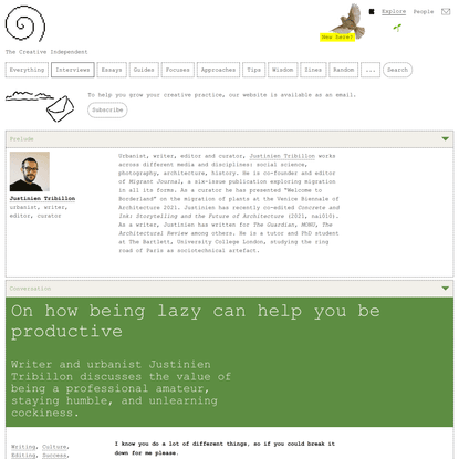 On how being lazy can help you be productive