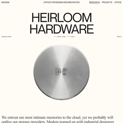 Heirloom Hardware — MODEM