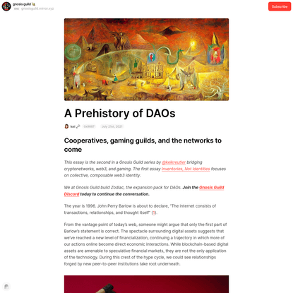 A Prehistory of DAOs