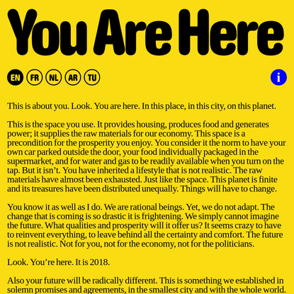 You Are Here. Brussels Biennale for Architecture and Urbanism