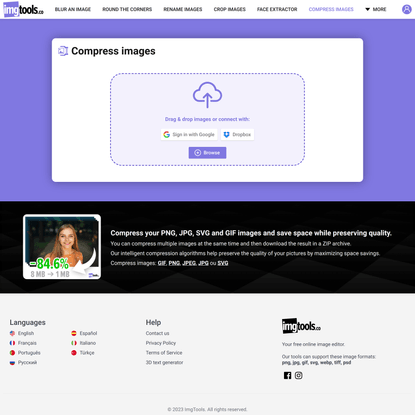 Automatically batch compress images - ImgTools