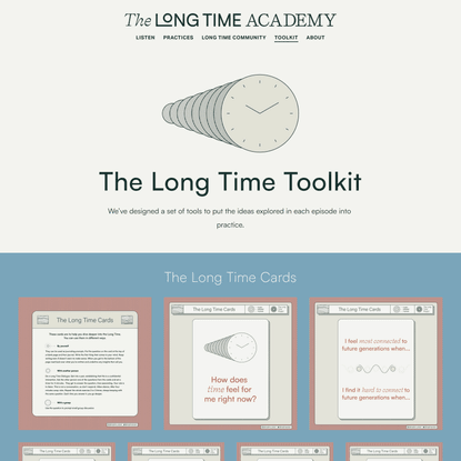 Long Time Tools — The Long Time Academy