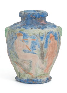Vase with a pastoral scene, Henry Cros, France, c. 1895-1900