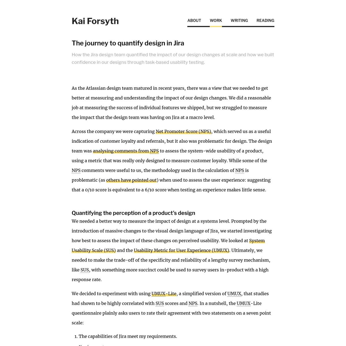 The journey to quantify design in Jira Kai Forsyth — Are.na