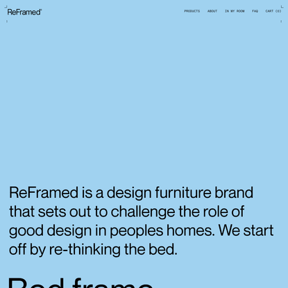 Designer furniture for your bedroom - ReFramed