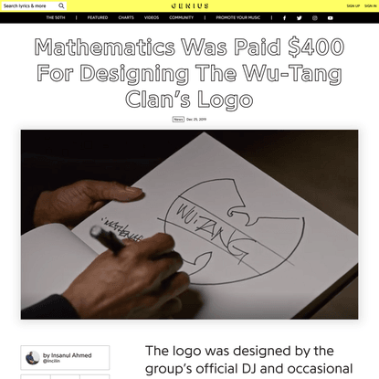 Mathematics Was Paid $400 For Designing The Wu-Tang Clan’s Logo