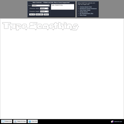 Text to ASCII Art Generator (TAAG)