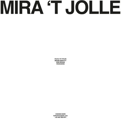 Mira ’t Jolle - Graphic Designer