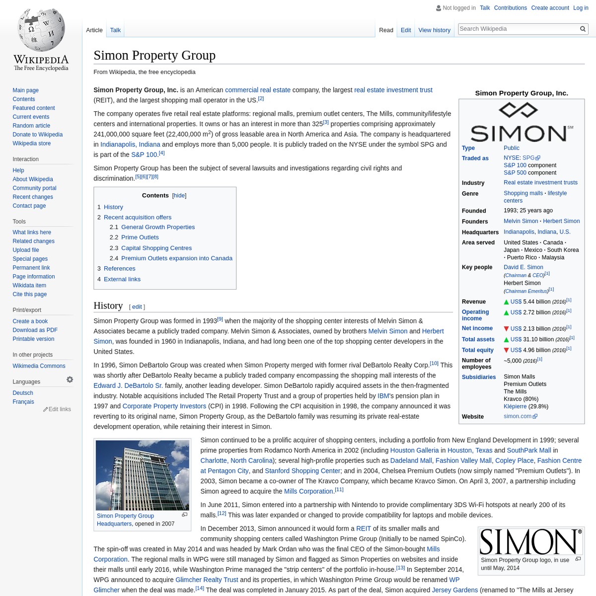 Simon Property Group - Wikipedia — Are.na