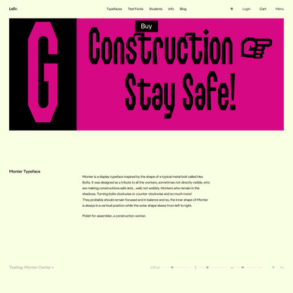 Monter Typeface - Laïc: Type Foundry