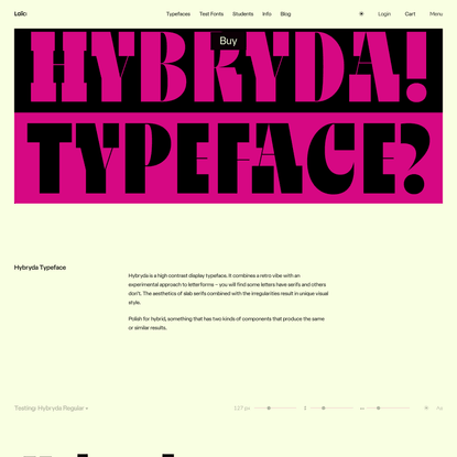 Hybryda Typeface - Laïc: Type Foundry