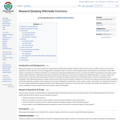 Research:Studying Wikimedia Commons - Meta