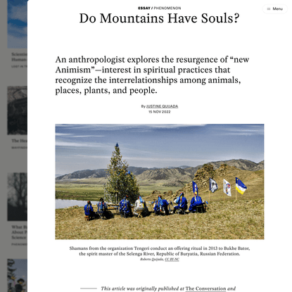 Do Mountains Have Souls?