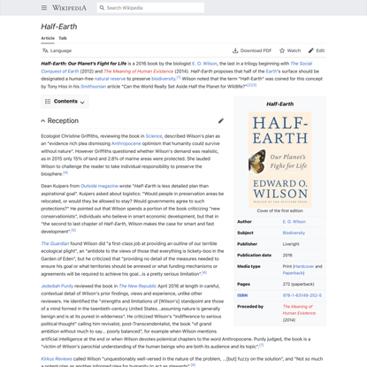 Half-Earth - Wikipedia