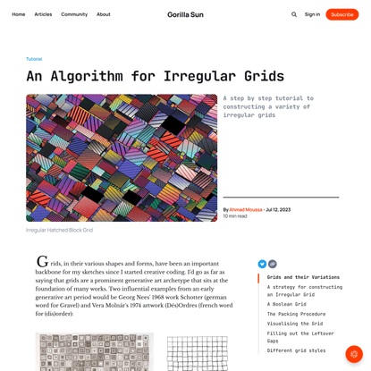 An Algorithm for Irregular Grids