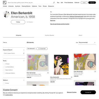 Ellen Berkenblit - Biography, Shows, Articles &amp; More | Artsy