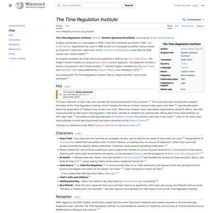 The Time Regulation Institute - Wikipedia