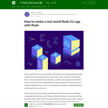 How to create a real-world Node CLI app with Node - freeCodeCamp
