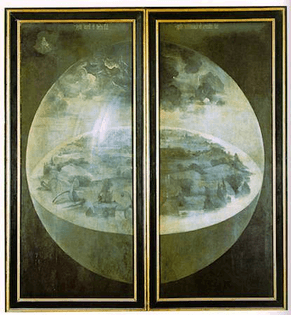 Hieronymus Bosch, The Garden of Earthly Delights (outer panels), c. 1480-1505, oil on panel, 220 x 390 cm (Prado, Madrid)