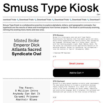 Smuss Type Kiosk