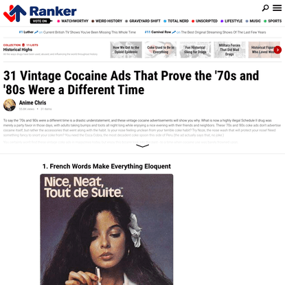 31 Vintage Cocaine Ads That Prove the '70s and '80s Were a Different Time