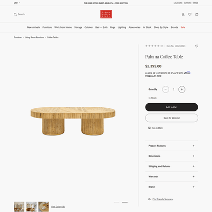 Paloma Coffee Table – Design Within Reach
