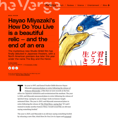 Hayao Miyazaki’s How Do You Live is a beautiful relic — and the end of an era