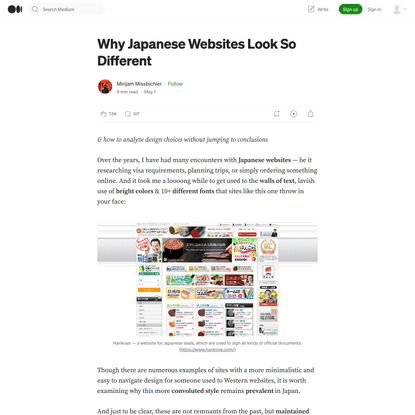 Why Japanese Websites Look So Different | by Mirijam Missbichler | Medium